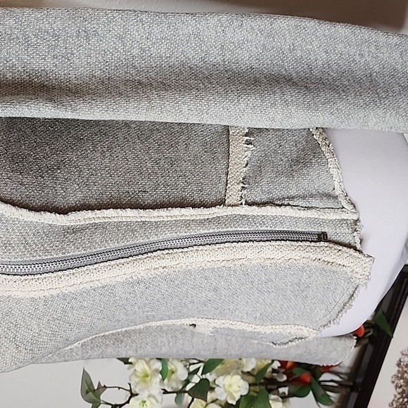 Lucky Lotus Lucky Brand Assymetrical French Terry Moto Jacket Bohemian Summer - Picture 3 of 11